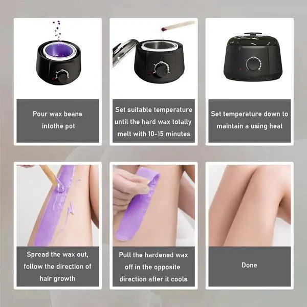 New Upgraded Waxing Kit, 500g Hard Wax Beads, 2Treated Waxes and 25 Sticks for HairRemoval of Face, Arms, Legs and Body Care Cream hair curler Comfort 5