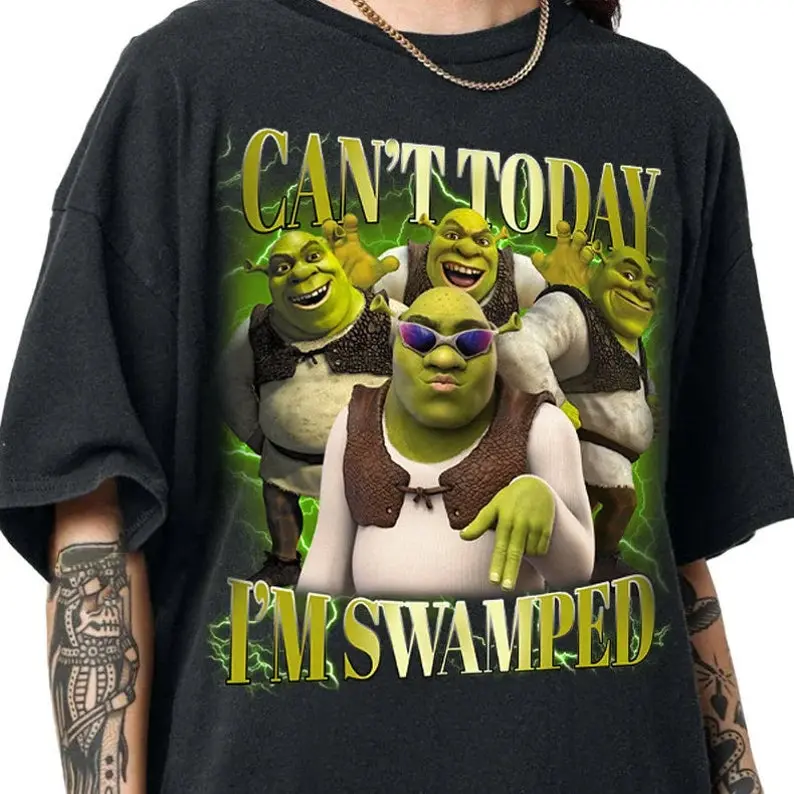 Can't Today I'm Swamped T-Shirt, Shrek Funny Trending T-Shirt, Gift Unisex For Men Women T-shirt