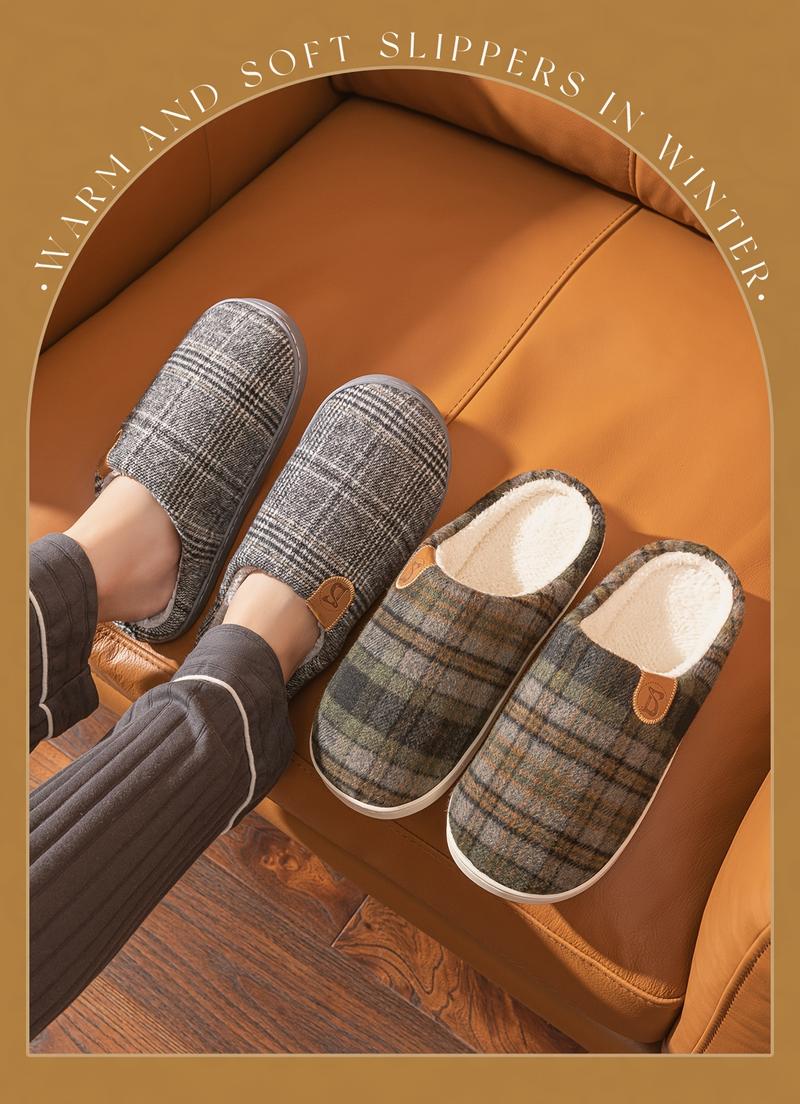 Product Introduction of Mens PLUS SIZE Luxurious Soft Plush House Slippers - Ultra-Cozy, Breathable, Anti-skid Slip-ons with Fuzzy Lining for Indoor Comfort - Ideal for Autumn, Winter, and Cool Mornings 2