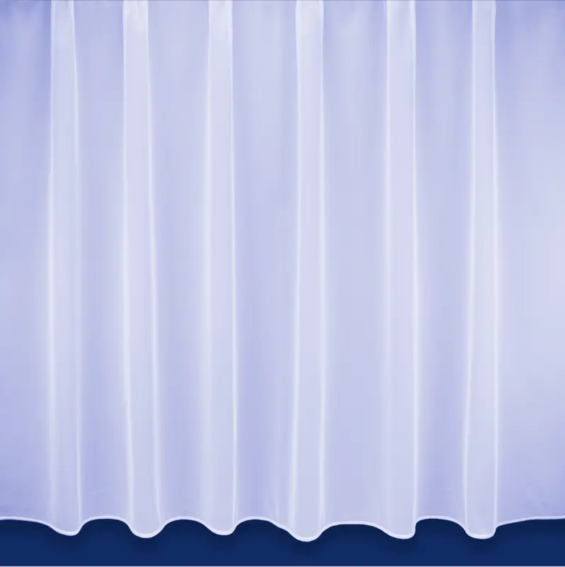 Sue White Plain Lead Weighted Voile Net Curtain - Sold In Set Sizes - 1