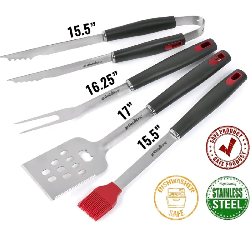 Grillaholics BBQ Tools Set - 4- Piece BBQ Grill 2