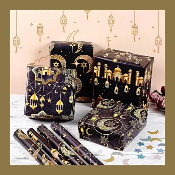 EID GIFT WRAP Black and Gold
