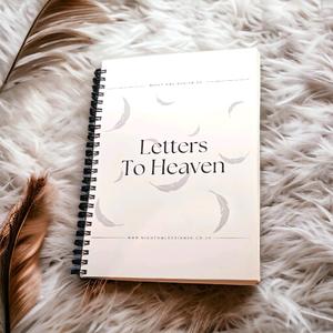 Letters to heaven, prompt notebook, grief, wire bound