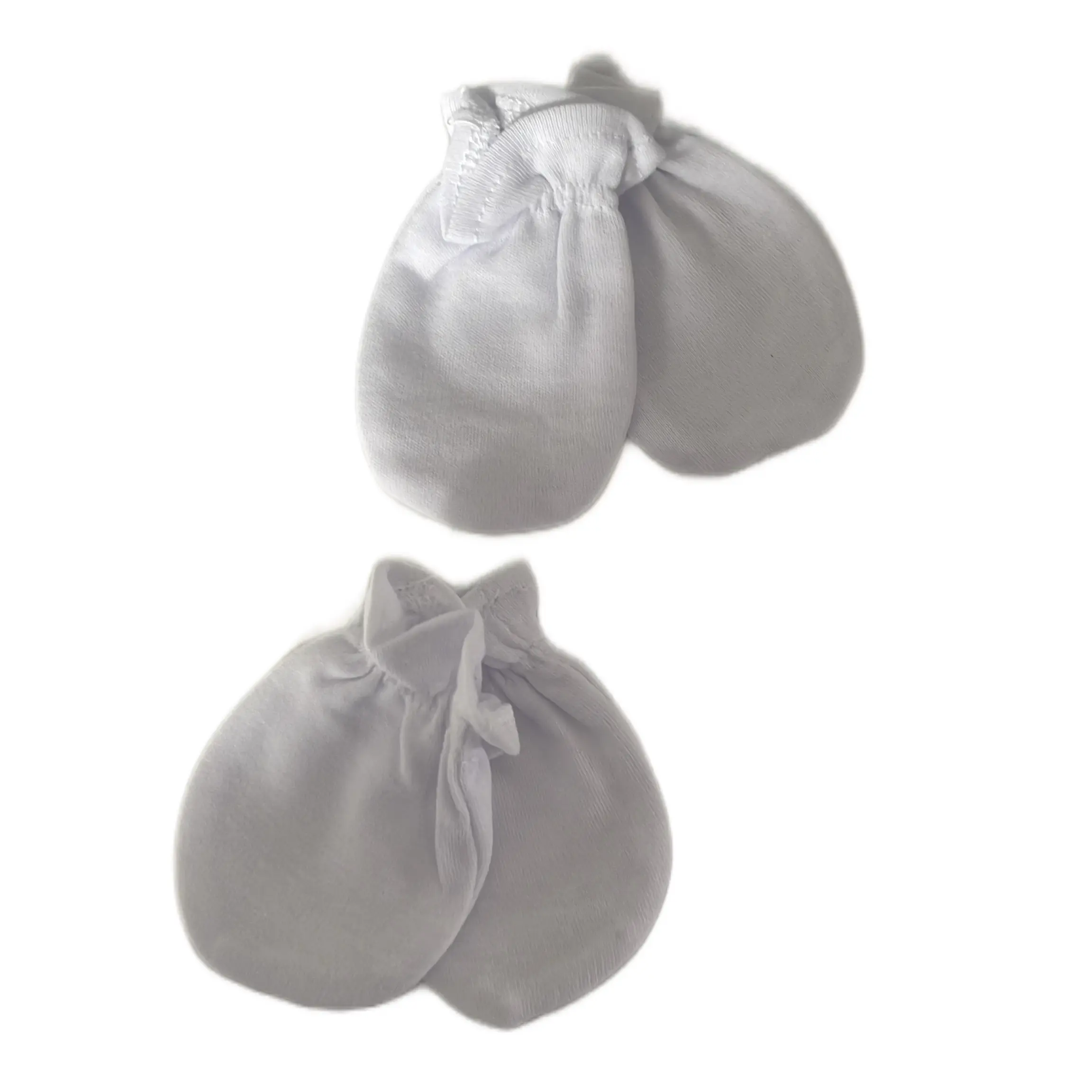 Baby Anti Scratch Mittens, Twin Pack Newborn, Plain Pattern, 100% Cotton Material