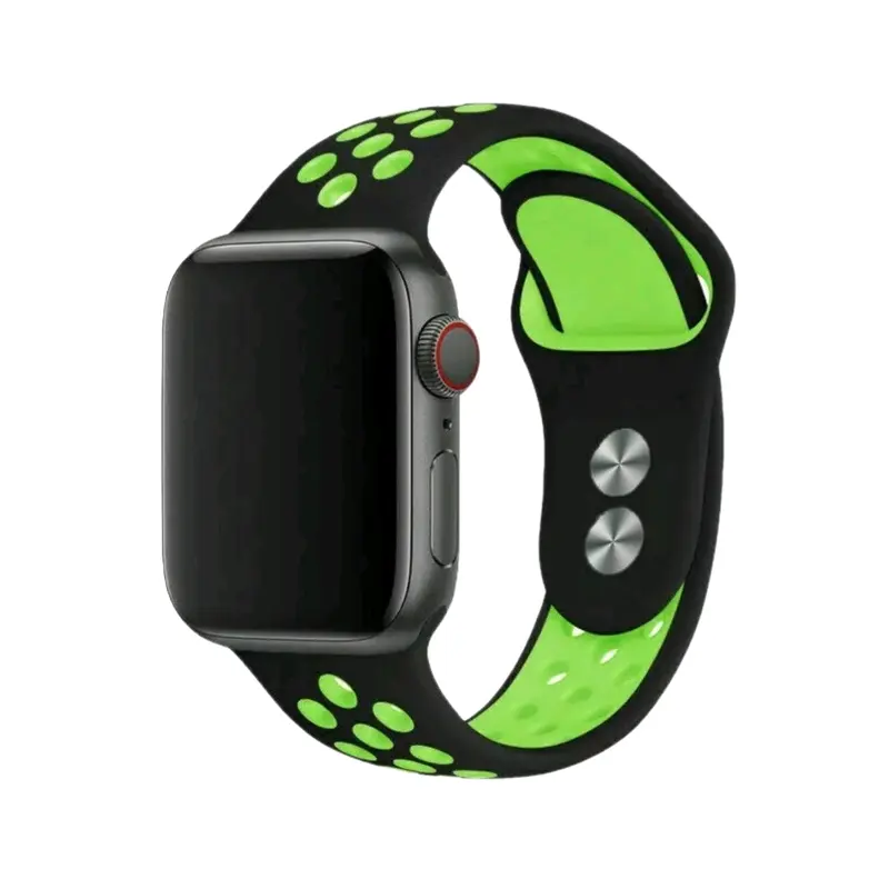 Apple Watch Series 9 8 7 6 5 4 3 2 1 SE Silicone Sport Strap for 38/40/42/44/45mm - Phone & Electronics Accessories - Wearable watchstrap Wristwatch 2
