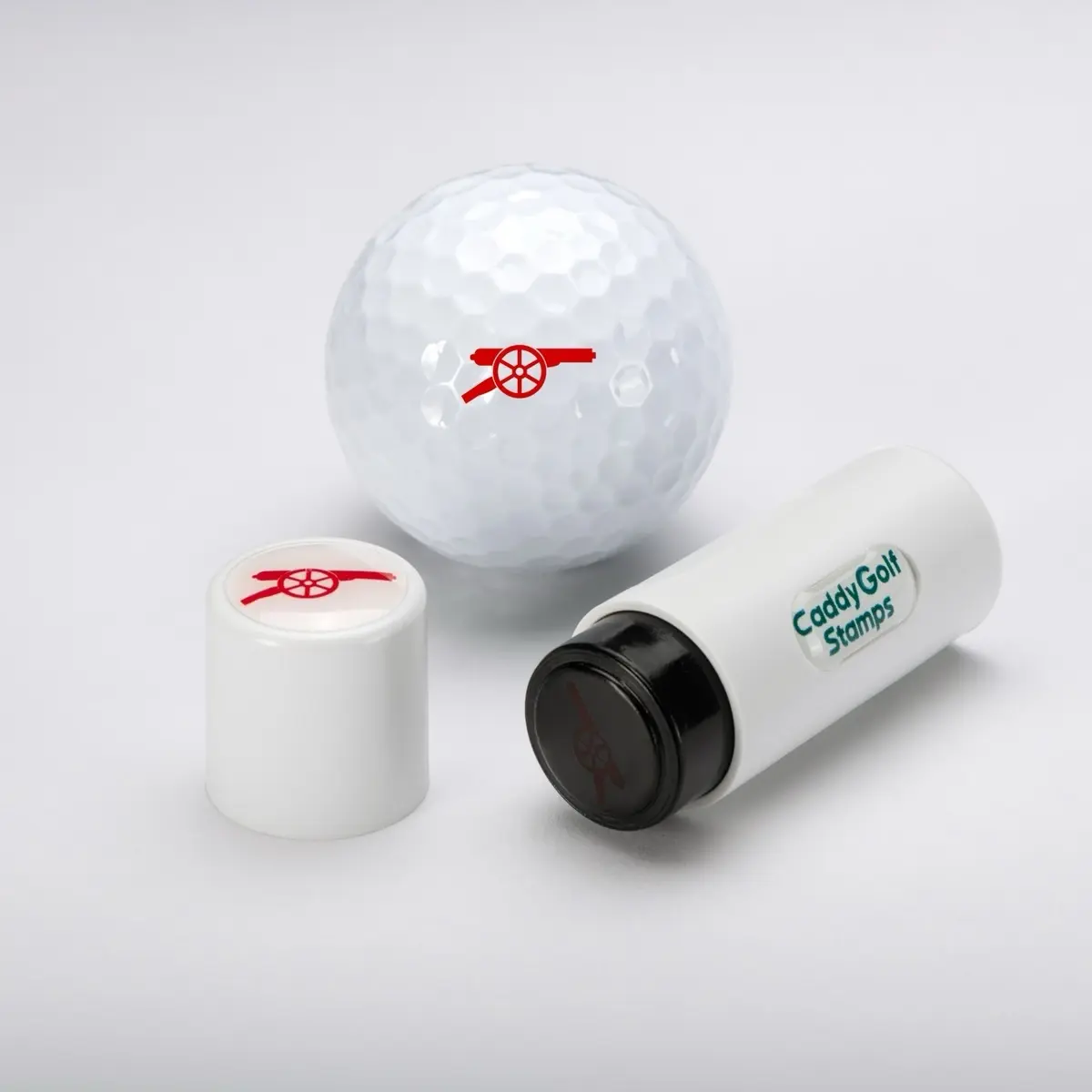 CaddyGolfStamps Arsenal Red Cannon Gunners Football Design Golf Ball Stamper Stamp Marker Personalise your Golf Balls Golf Gift Birthday Gift Xmas Christmas Gift