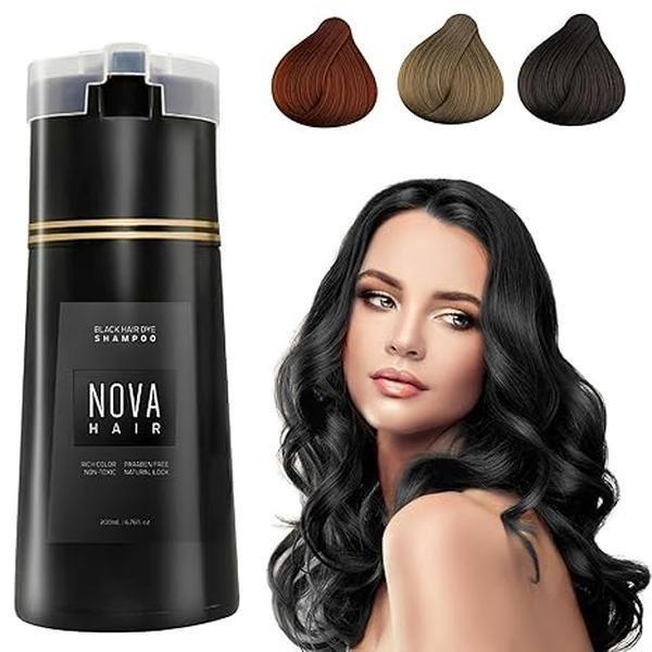 Nova Hair Dye Shampoo,Nova Hair Instant Dye Shampoo,Nova Hair Dye Shampoo 3 in 1, for Men & Women 0