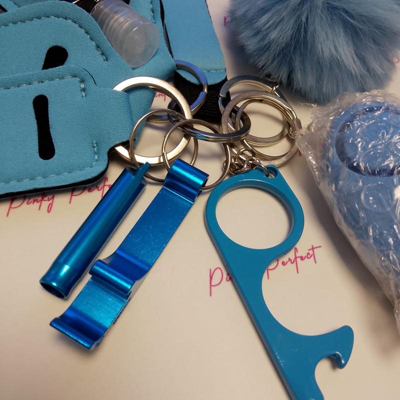 Pinky Perfect UK Legal Blue Safety Key Chain Set - Free Gift Inc 2