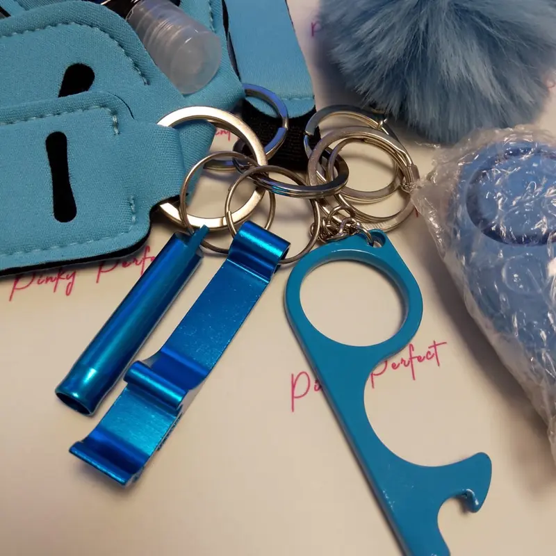 Pinky Perfect UK Legal Blue Safety Key Chain Set - Free Gift Inc 2