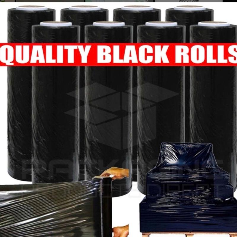 400mm X 250m X 20mu | Black Standard core Pallet wrap | Shrink Wrap | Plastic film | Cling Film 3