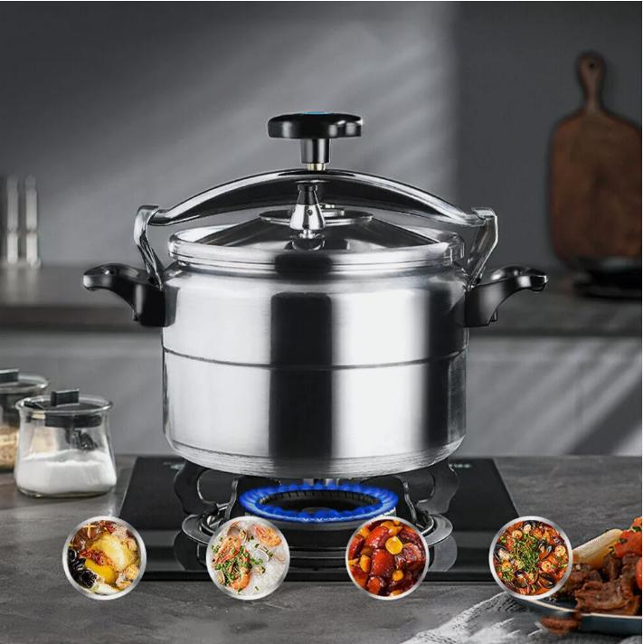 7L-11L Aluminium Pressure Cooker with Lid Latch Indicator - Cookware 1