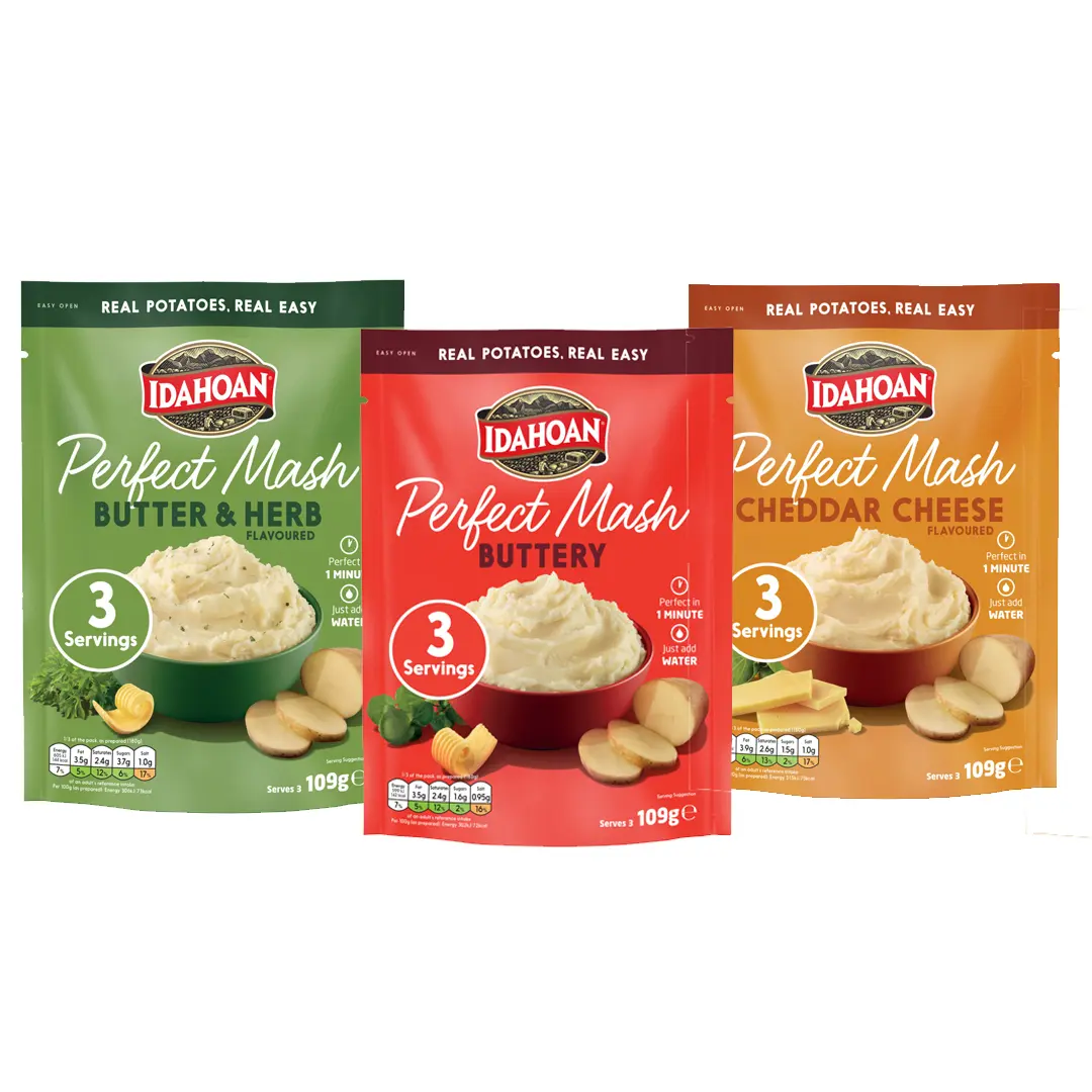 Idahoan Perfect Mash 3 - different flavours in 109g Sachets