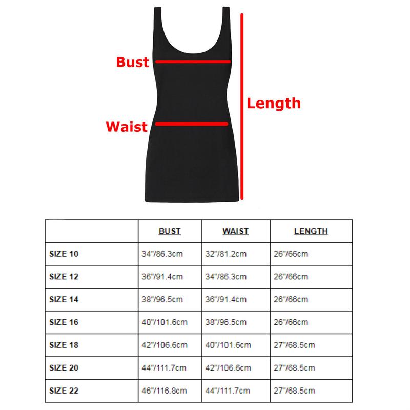 Ladies Womens 2 Pack Jersey Tank Top Vest Plain Sleeveless Basic Cami Scoop Neck Size 6-20 4