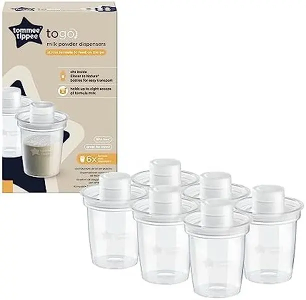 Tommee Tippee Milk Powder Dispensers, 6 Pack 0