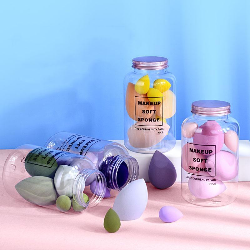 Makeup Sponge 7 Pcs Set for Liquid, Cream, and Powder, Enhanced Make Up Application, Ideal Gift,Multi-colored 1