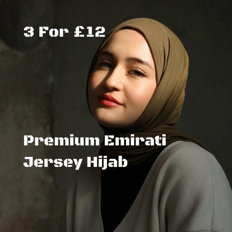 Premium Turkish Emirati Jersey Hijab - Soft and Breathable Material, Double Stitched, 80x180cm 1