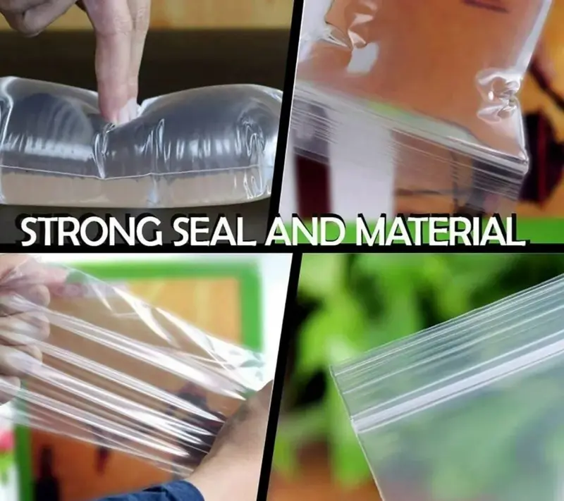Zipper Sealy Grip Self Seal Zip Lock 100 Clear Bag 4 Valuables Coins Jewellery 3