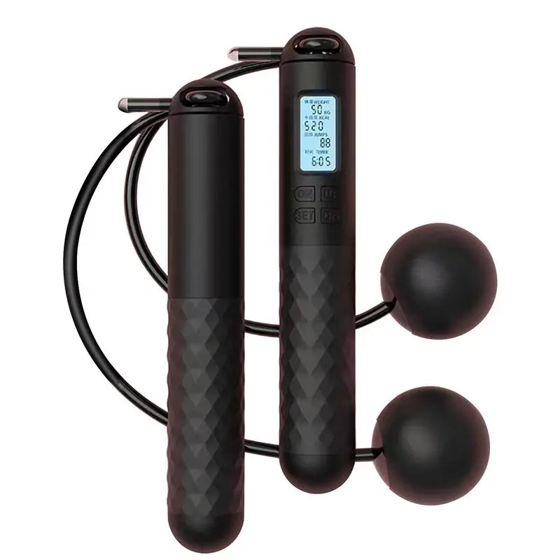 Smart Cordless Counting Skipping Rope Fitness Ropeless Jump Rope With Counter Weighted Skipping Rope For Fitness Accessories 1