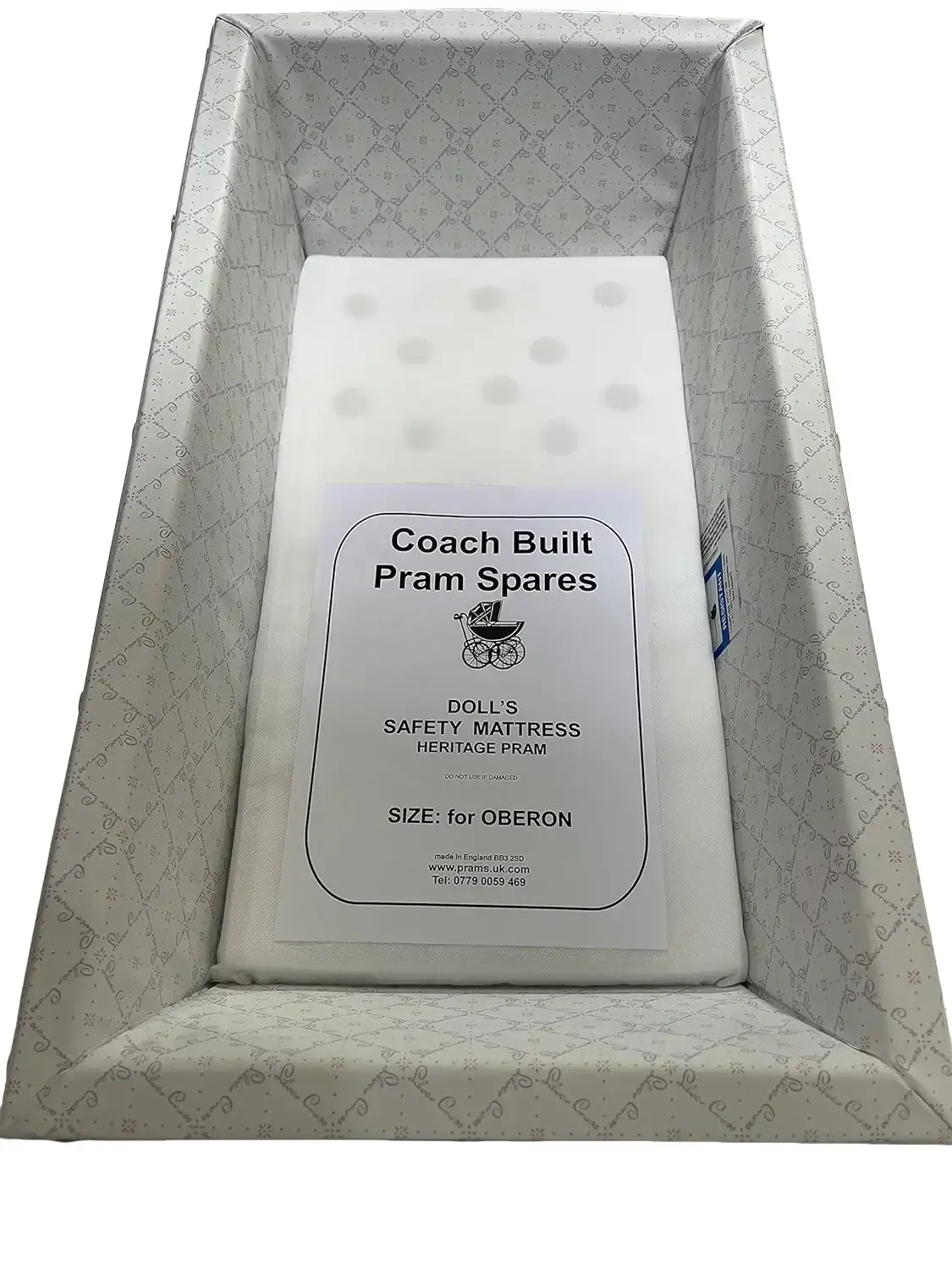Dolls Pram Mattress - For Silver Cross Oberon, Cottingley & Chatsworth