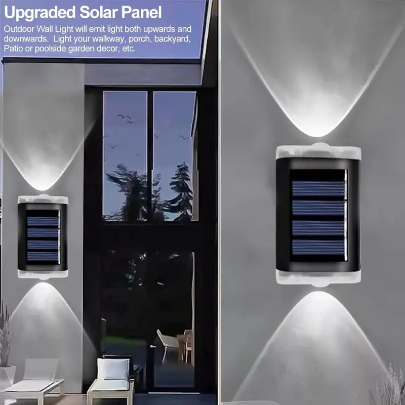 4x SUPER BRIGHT SOLAR POWERED DOOR FENCE WALL LIGHTS LED OUTDOOR GARDEN LAMP 3