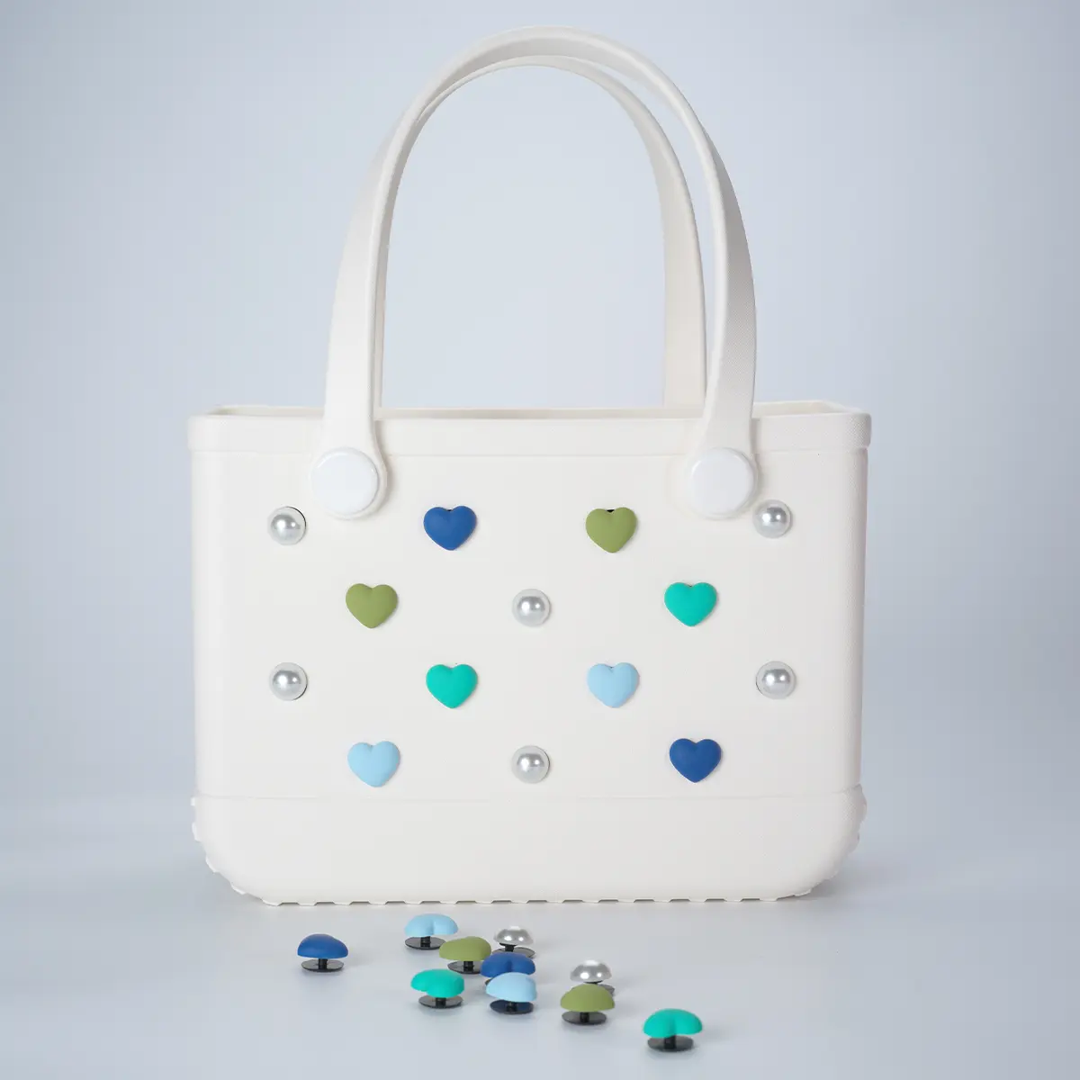 Cute Heart Shaped Charms, Colourful Charms, Charms Accessories for Handbag Beach Tote Bag