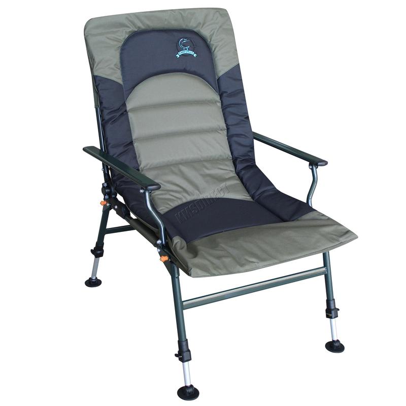 Carpzilla Camping Fishing Chair – XL Carp Green Fishing Equipment Folding Adjustable Legs 3