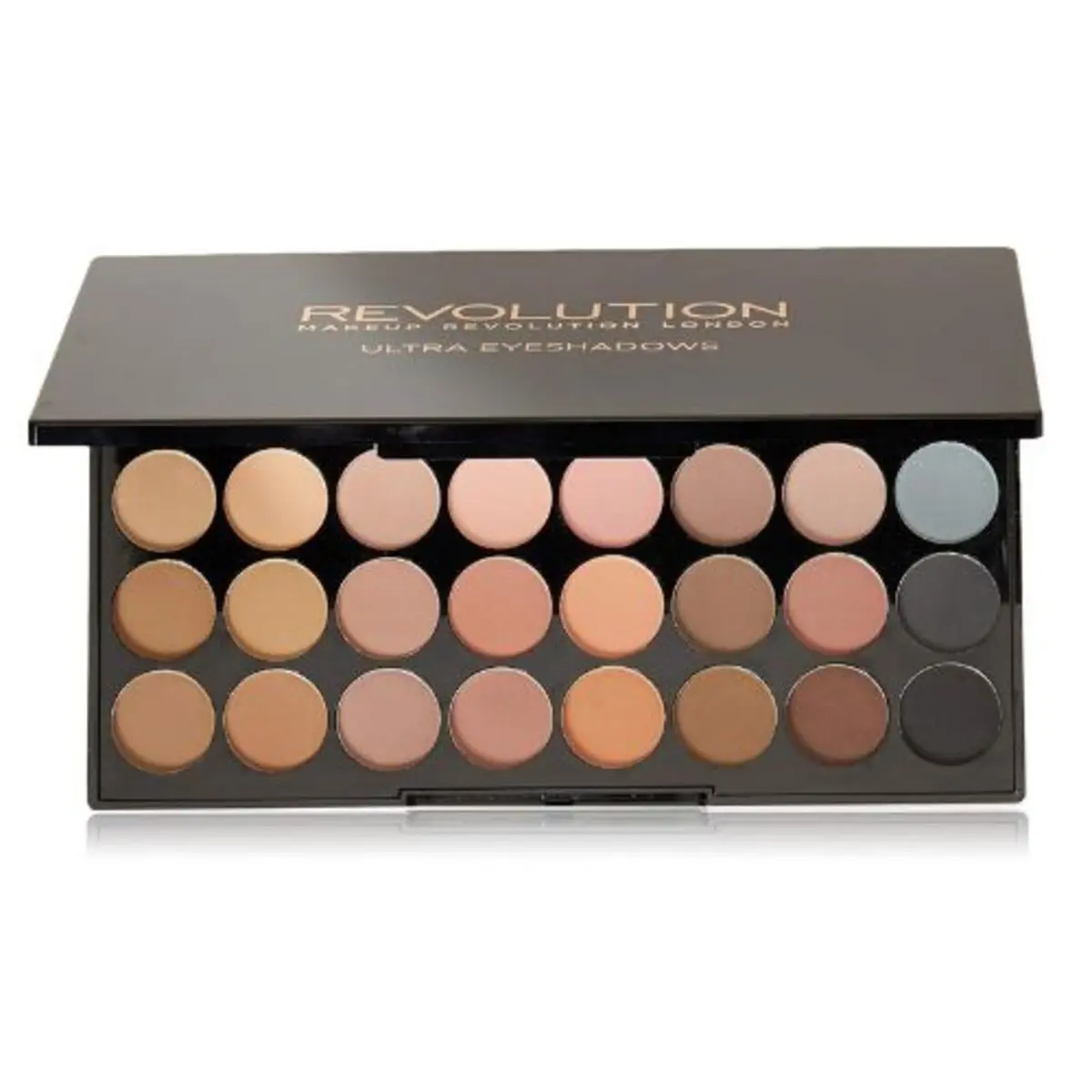 REVOLUTION Ultra 32 Eyeshadow Palette Flawless Matte, Powder Cosmetic Makeup Evening Pack