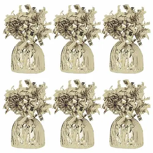 Gold Foil Balloon Weights - Pack of 6