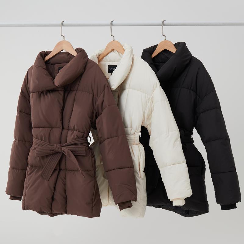 Product Introduction of [2025][Special Promotions]2025 NEW Mid Length Belted Puffer Jacket Women Casual Coat Splashproof Cream-BasiccFashion 6