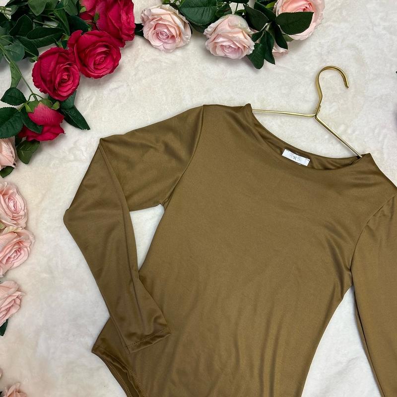LILIOSA Soft Touch Bodysuit with Hook and Eye Fastening for Women, One Size 4-18 - Womenswear, Tops Comfortable Outfit Fits Piece Comfort Casual Basic Crewneck  Long Sleeve 6