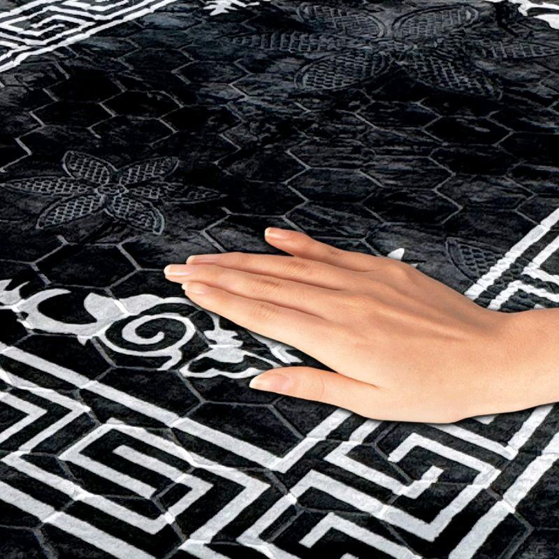 New Greek Style Rug Border Design Non Slip Machine Washable 90x190cm 160x230cm 7