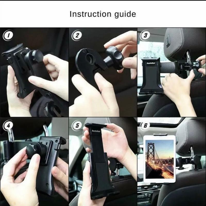 Car headrest tablet holder 7