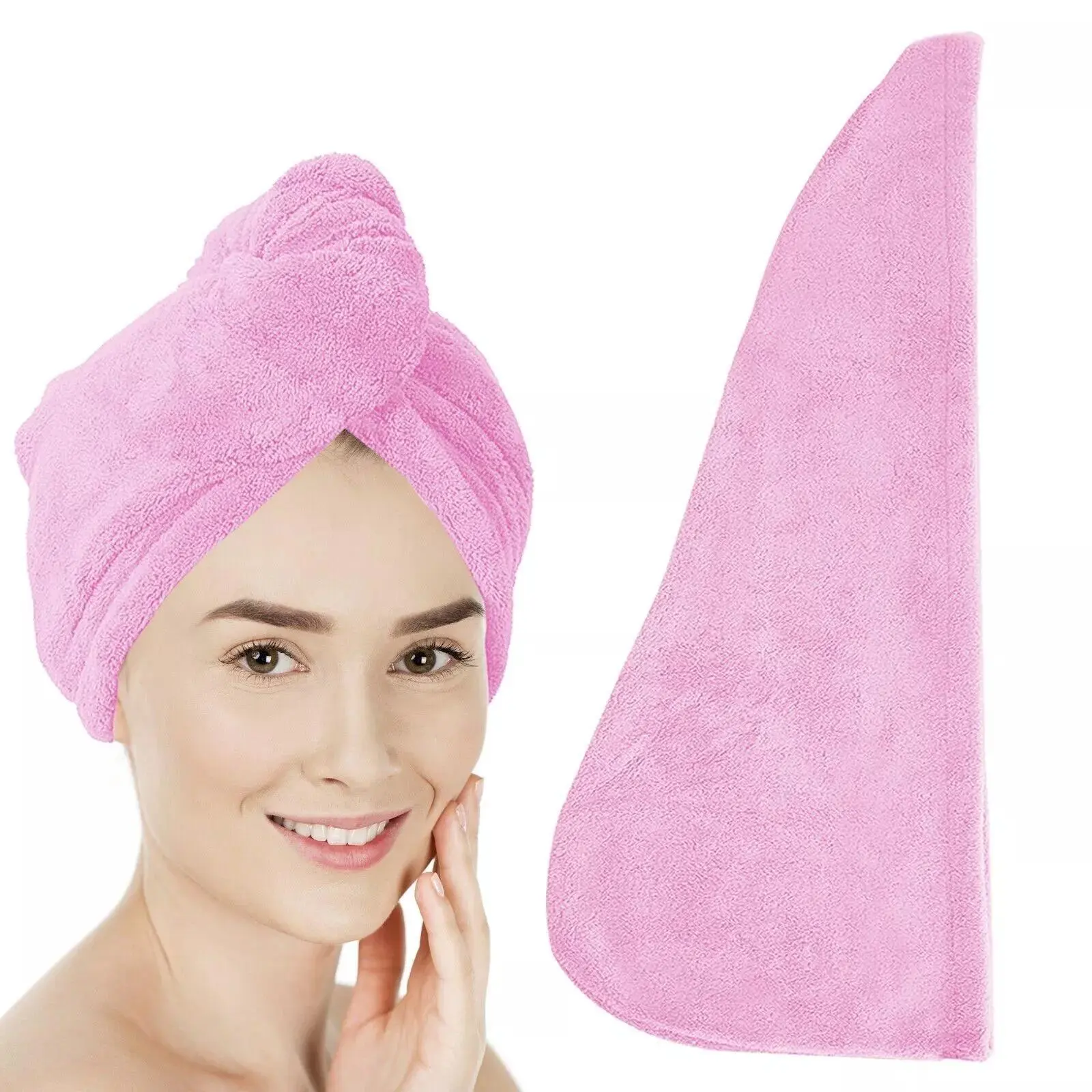 Microfiber Magic Hair Turban Towel Bath Wrap Quick Fast Drying Dryer Hair Cap Lightweight Traditional Shower