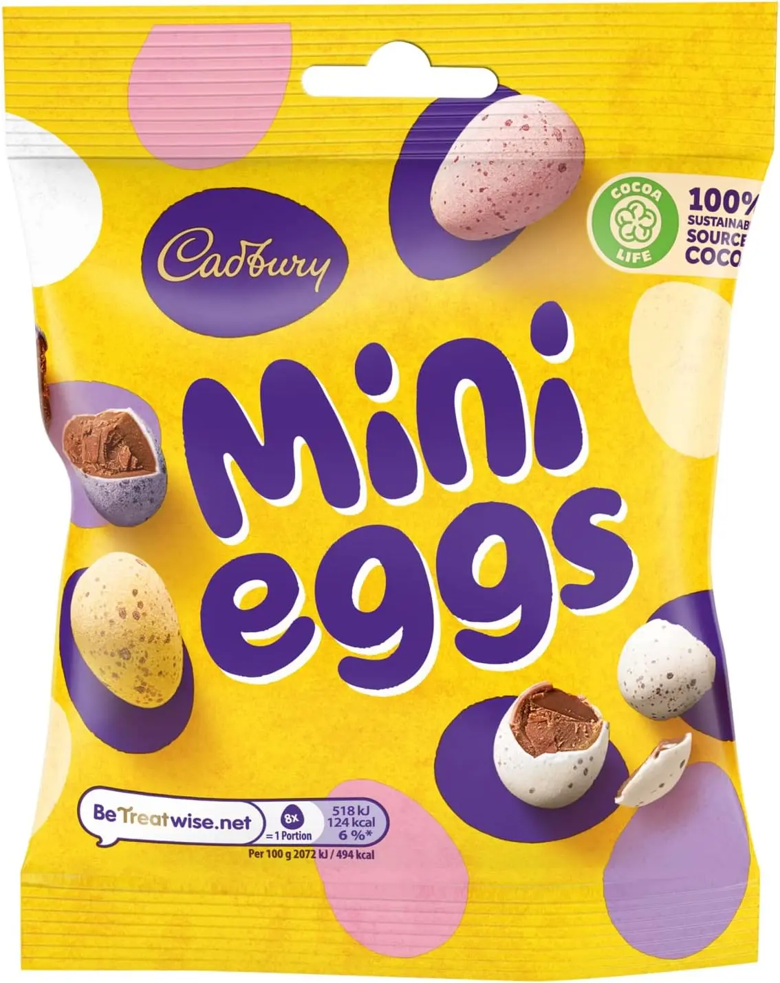Cadbury Mini Eggs Sharing Bag 80g snacks world Sugar Cocoa Chocolate Powder Bonbon Dessert Butter Milk