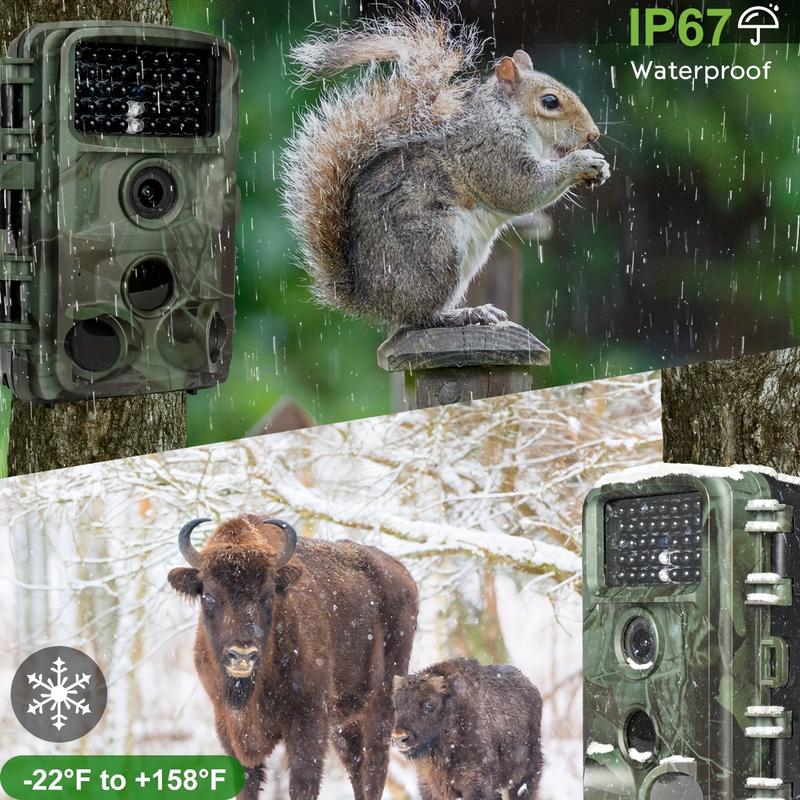 Product Introduction of 【2025】4K Ultra HD Trail Camera 64MP with 940nm No-Glow IR LEDs, IP67 Waterproof Wildlife Cam, 0.05s Trigger, Motion Detection, PVC Tree Mount, Smartphone Compatible for Outdoor Surveillance and Hunting 5