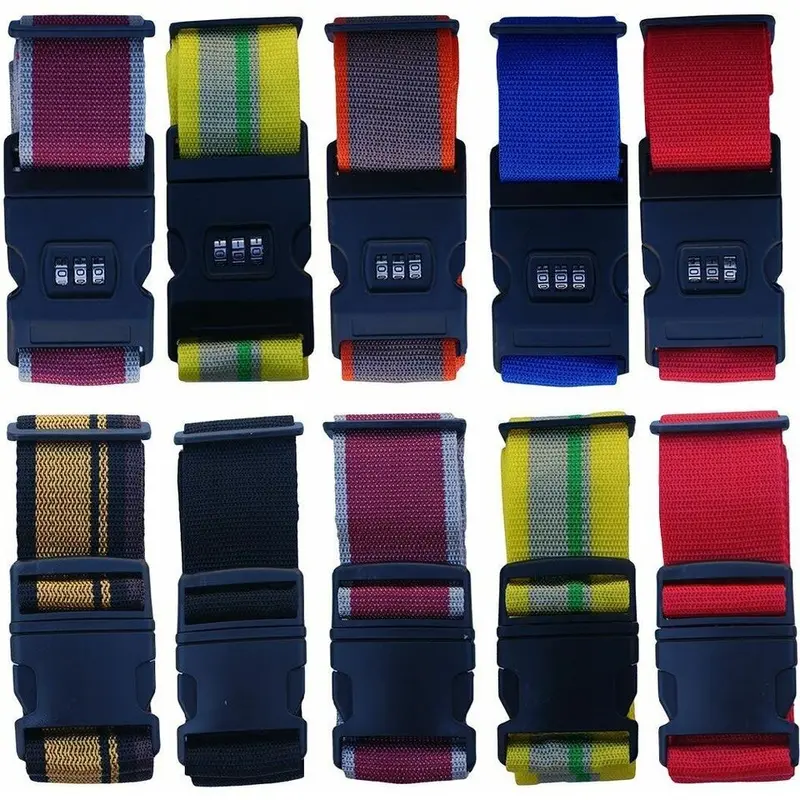 Adjustable Strong Extra Safety Travel Suitcase Luggage Baggage Straps Tie Belt 7
