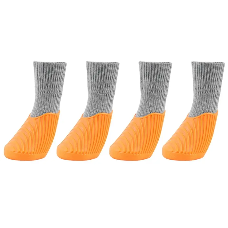 4pcs/set Outdoor Waterproof Nonslip Anti-stain Dog Cat Socks Booties Shoes Wth Rubber Sole Pet Paw Protector For Small Large Dog 7