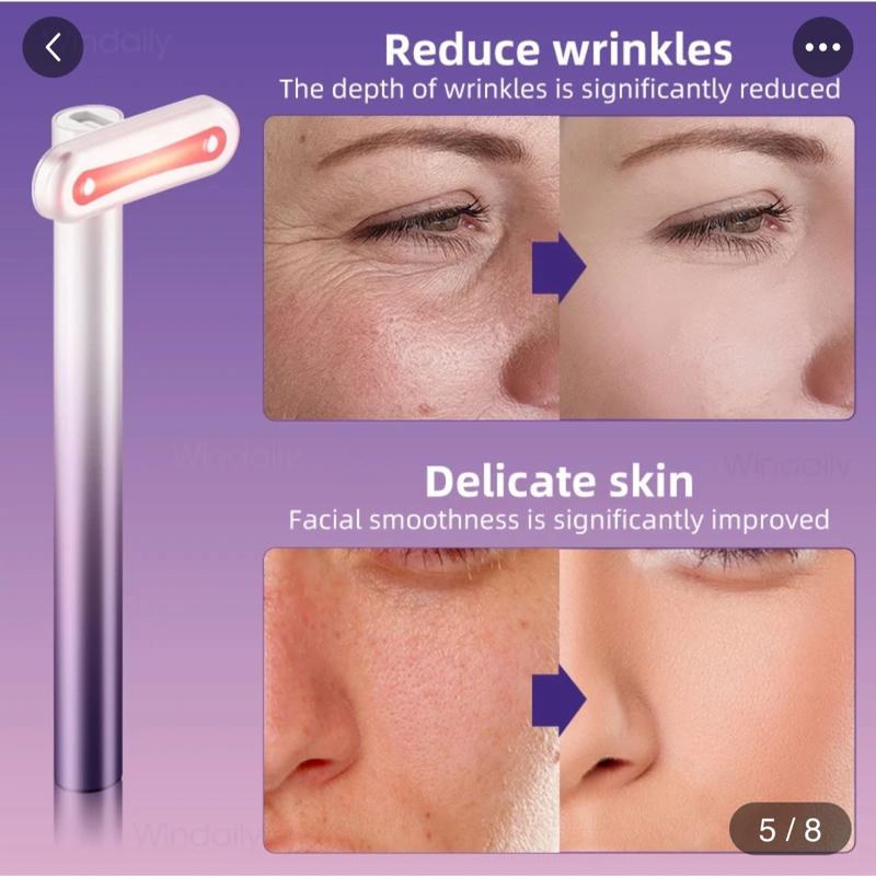 4 in 1 Facial Wand EMS Microcurrent Vibration Warm Red Light Face Lifting Machine Skin Tightening Device Neck Eye Massager Tools 2