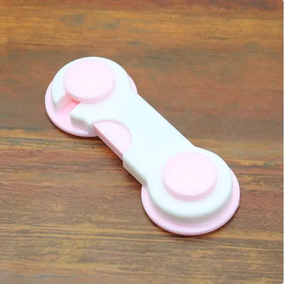 5 Pcs Baby Drawer Lock Children Security Protection - Plastic, White/Pink, 9.5cm 2