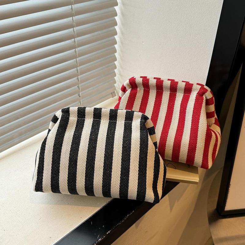 Crochet Canvas Clutch Purse for Women Summer Beach Clutch Bag Ruched Cloud Bag Colorblock Ladies Luxury Evening Handbag Purse 0