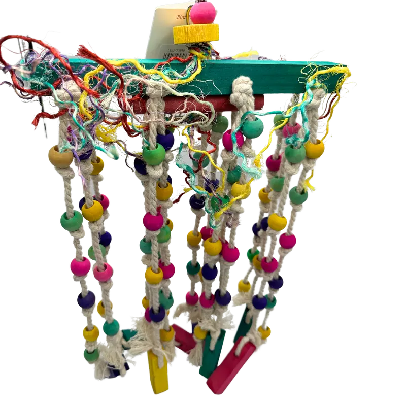 849 Rain Drops Parrot Birds Toys Chew Hanging Swing bird 5