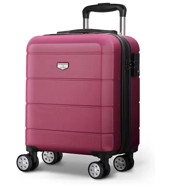 LUGG 15 Inch Jetset Lightweight Travel Cabin Bag Carry On Approved Suitcase ABS Shell Protection Water Resistant & Safe Locking System Easyjet Free Under seat Luggage (45x36x20cm)