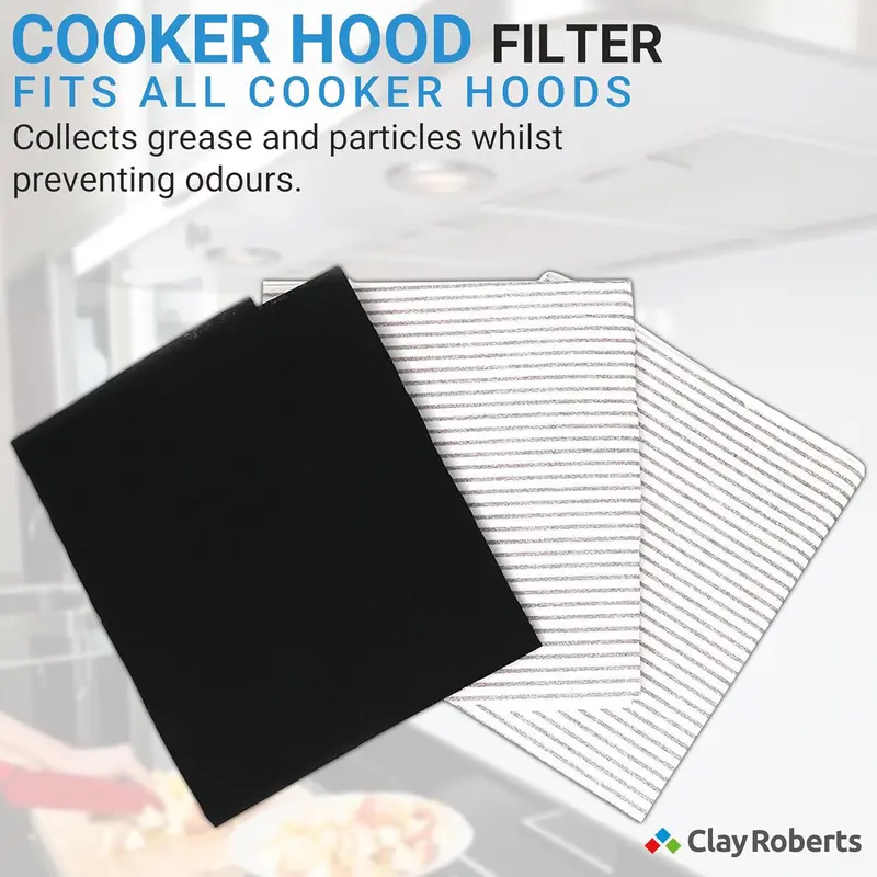 Grease and Carbon Cooker Hood Filters, Pack of 3, Cut to Size, Vent Filters for All Cooker Hoods & Extractor Fans, Universal Cooker Hood Fan Filters, Kitchen Extractor Fan Filter 1