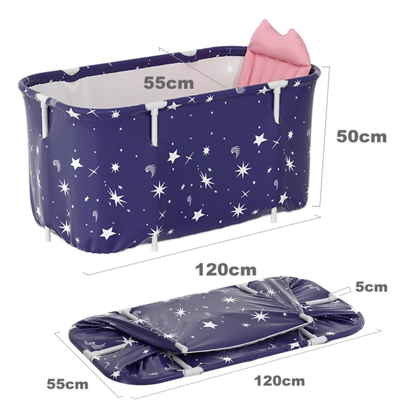 Product Introduction of AceHome Large Portable Folding Bathtub with Cushion 10