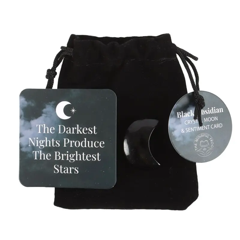 THE DARKEST NIGHTS BLACK OBISIDIAN MOON IN A BAG