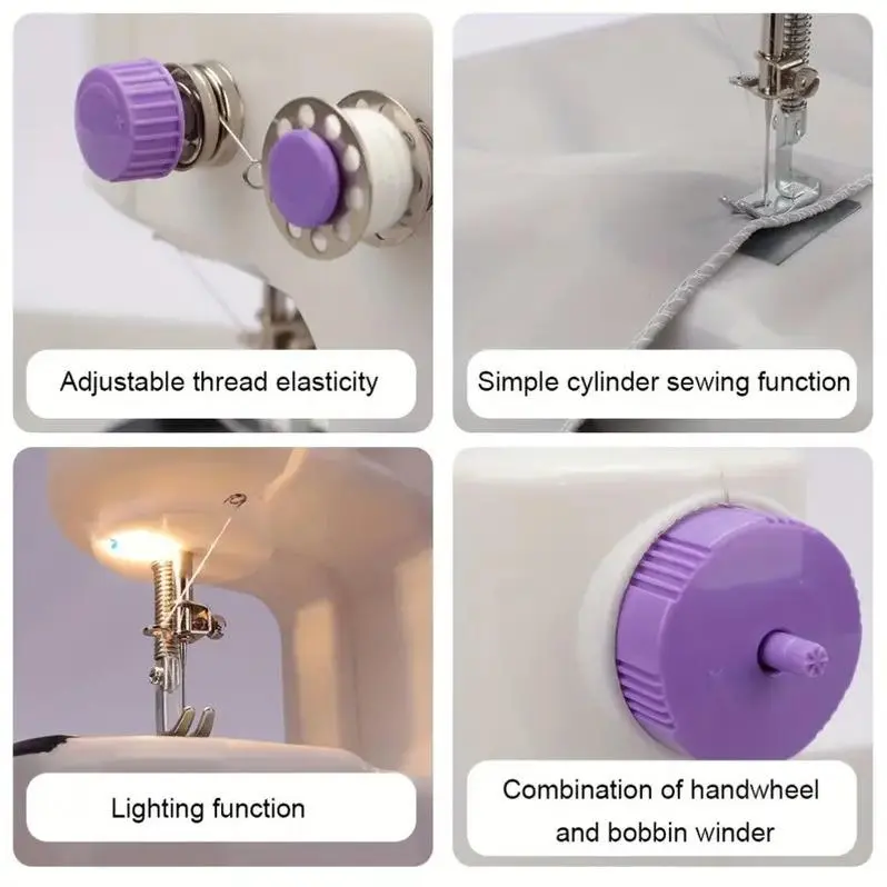 Portable Mini Electric Sewing Machine Multifunctional Desktop Tailor Home Use 2