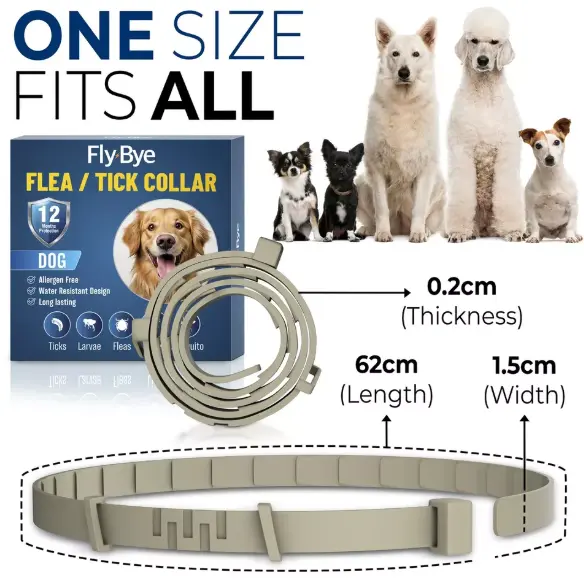 Flea & Tick Collar | Adjustable Protection for Small & Large Dogs | 12-Month Treatment 3