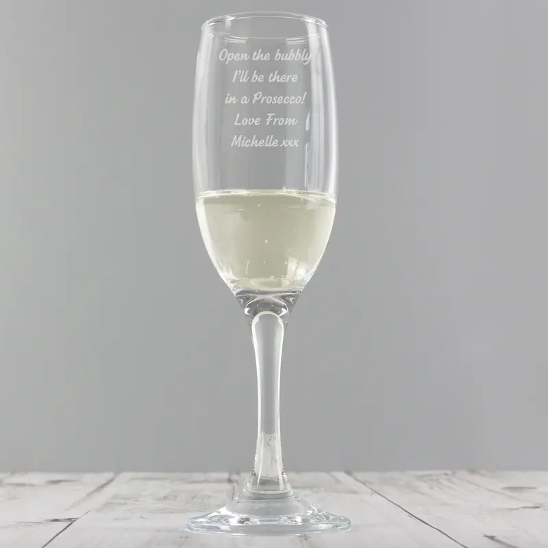 Personalised Any Message Prosecco Flute 2