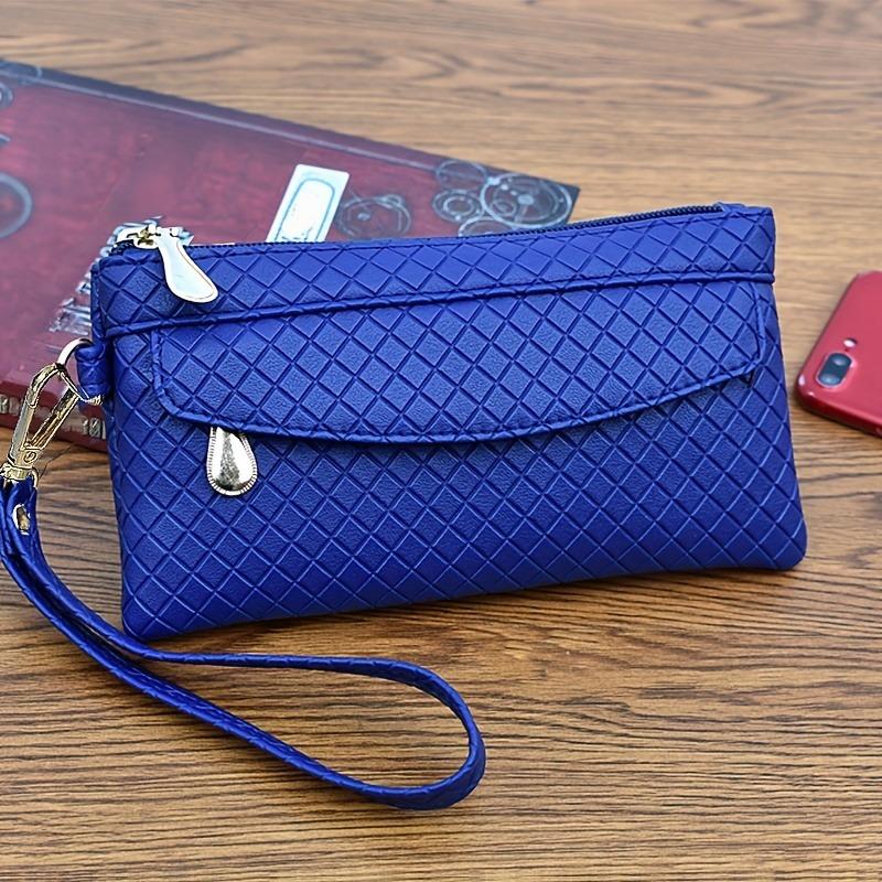 Product Introduction of Women's Argyle Quilted Clutch Bag, Multi Zipper Wristlet Bag For Phone & Coin, Fashion Handbag 13