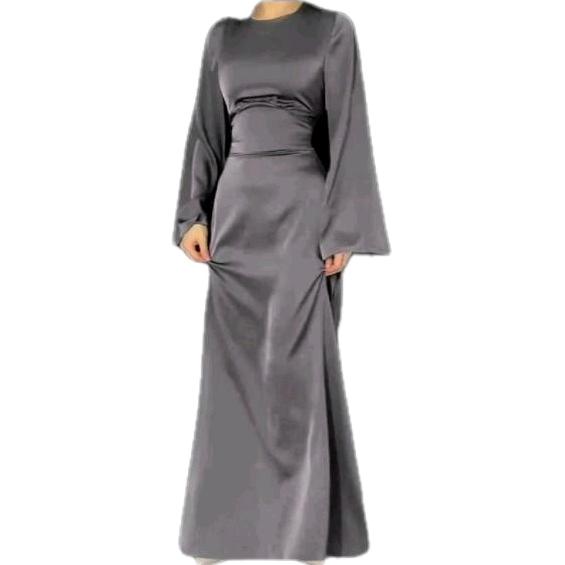 Laylah لَيْلَة Silk Satin glam abayas in minimalist style 8